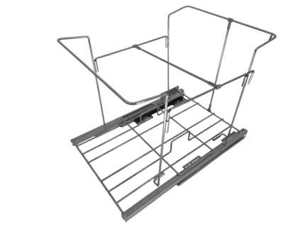 SiYi America - 35/50QT Double Waste Container Wire Pull Out Frame and Bins