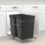 35/50QT Double Waste Container Wire Pull Out Set (Kit + Two Trash Bins) - Image 3
